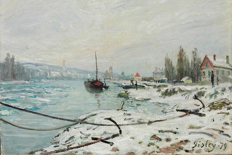 Mooring Lines, the Effect of Snow at Saint-Cloud